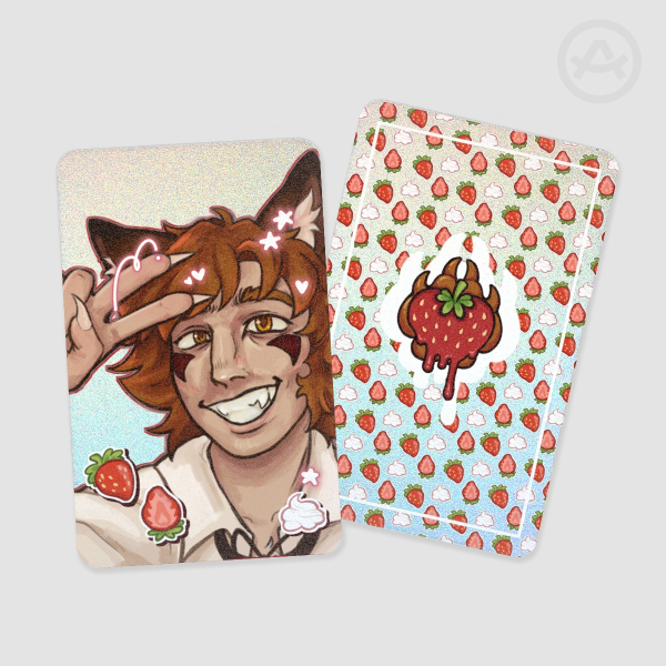 Strawberry Ren Hana Holographic Photocard