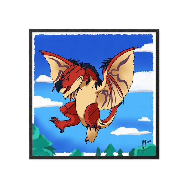 Fanart Series - Monster Hunter Stylized Mons Rathalos Artboard Print