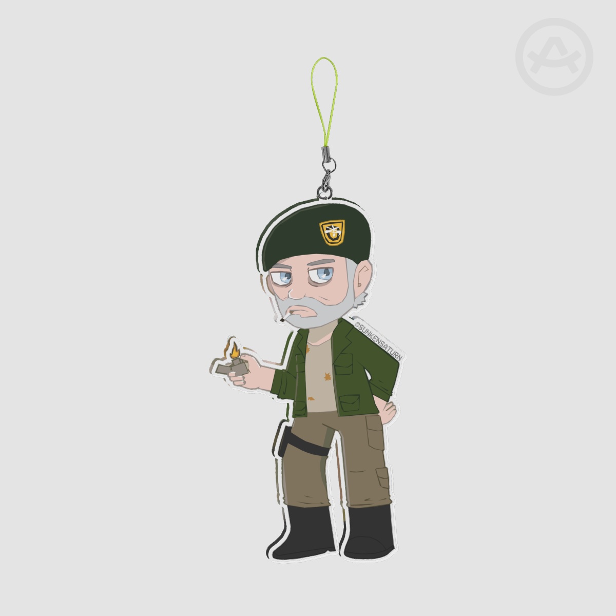 L4D Bill Chibi Large Keychain