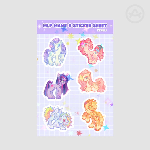 mlp mane 6 sticker sheet