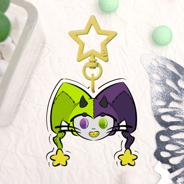 WyBones Chibi Head Acrylic Keychain