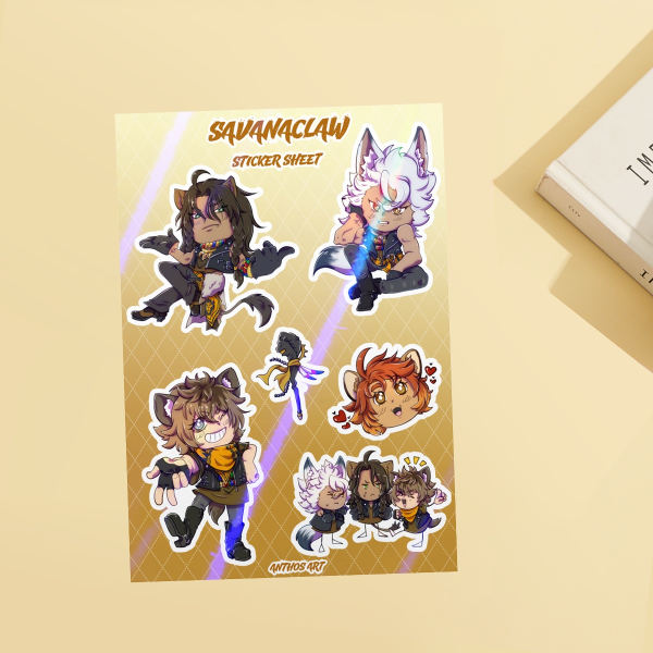 Savanaclaw Sticker sheet