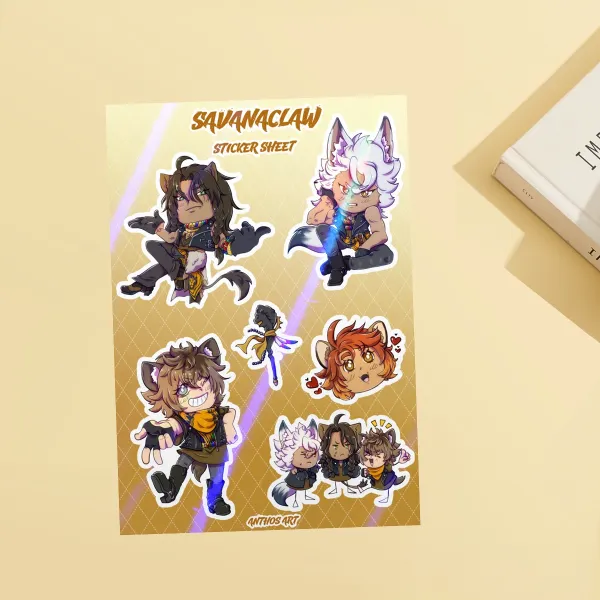 Savanaclaw Sticker sheet