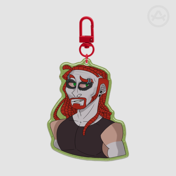 Corpsepaint Pickles glitter keychain