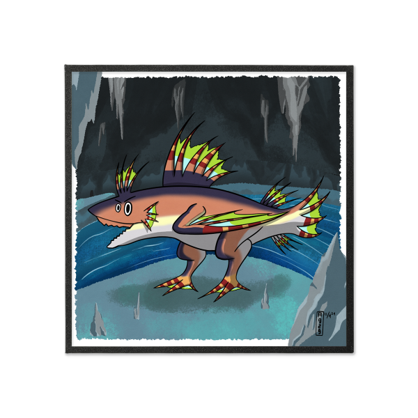 Fanart Series - Monster Hunter Stylized Mons Plesioth Artboard Print