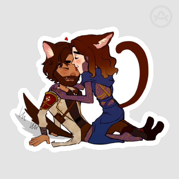 Wolf Jayce and Kitty Viktor Commune Sticker
