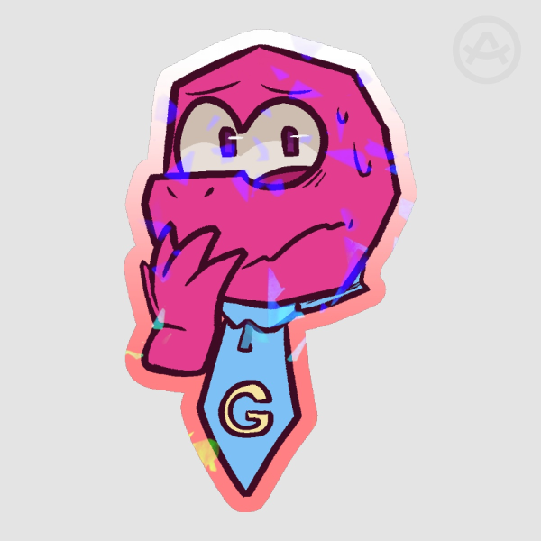 Gobbles || Gameoverse Broken Glass Die Cut Sticker
