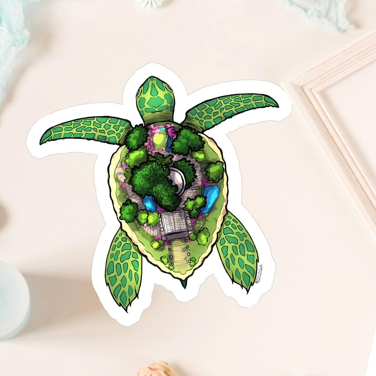 World Turtle - Sticker