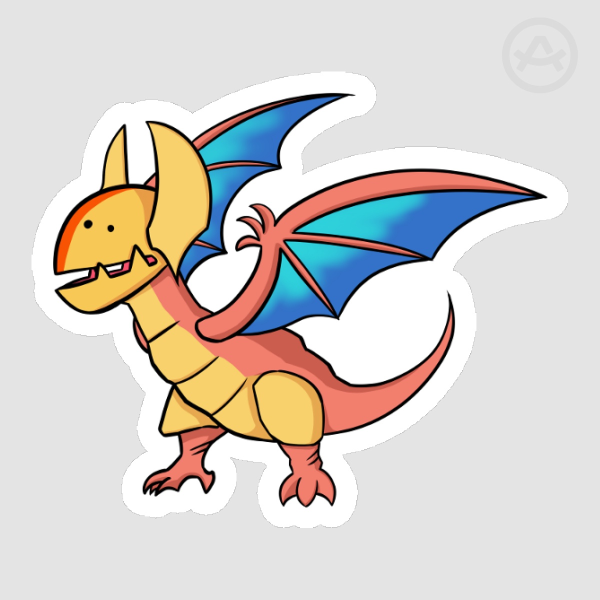 Fanart Series - Monster Hunter Stylized Mons Yian Kut-Ku Sticker