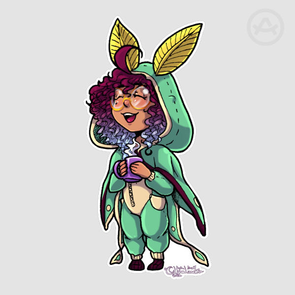 Luna Moth Onsie - Die Cut Stickers