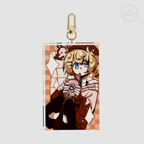Boba Rin Glitter Acrylic Keychains