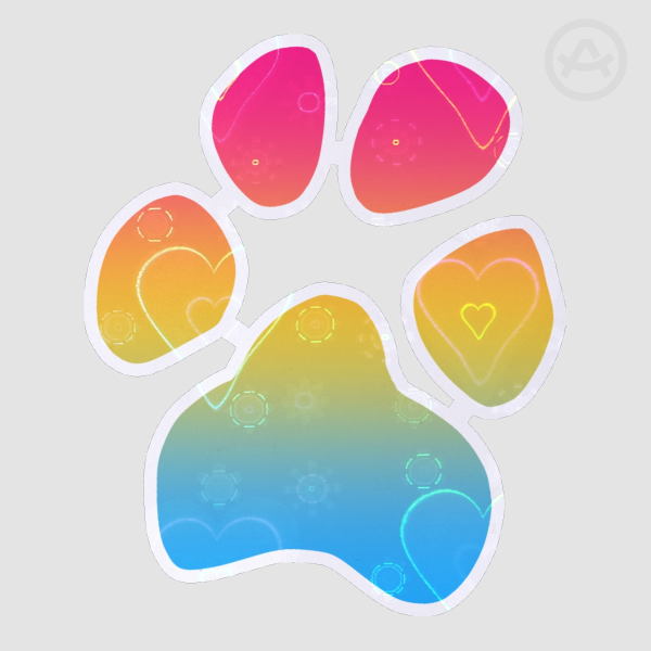 Pansexual Paw | Die Cut Stickers