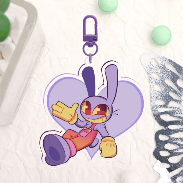 Jax Heart Double-Sided Clear Acrylic Keychain