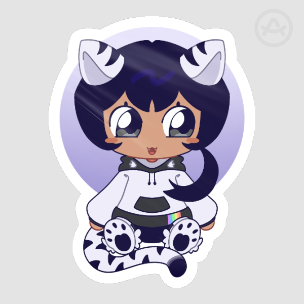 Flying Tiger Chibi Sticker