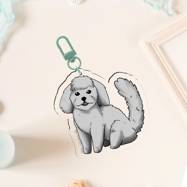 Maltipoo Acrylic Keychain