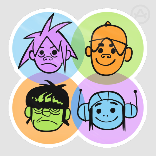 Gorillaz Graffiti Sticker