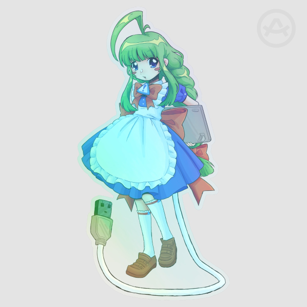 Me-tan Figure Rainbow Sticker