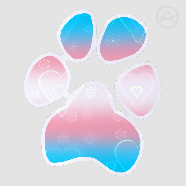Trans Paw | Die Cut Stickers