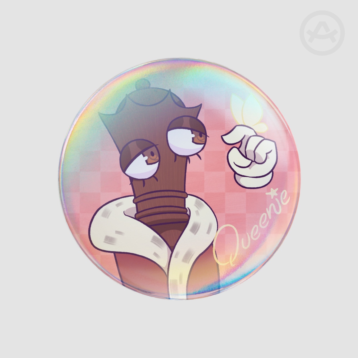 Queenie Round Badge