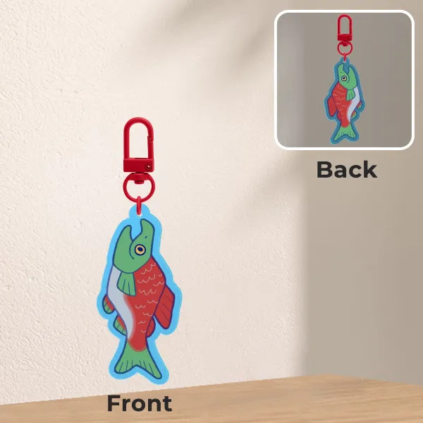 Salmon Keychain