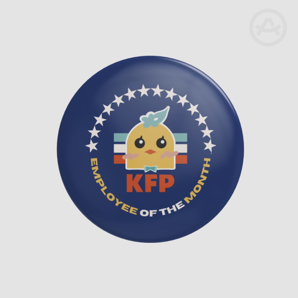 KFP Employee of the Month - Round Badges (Button Pins)