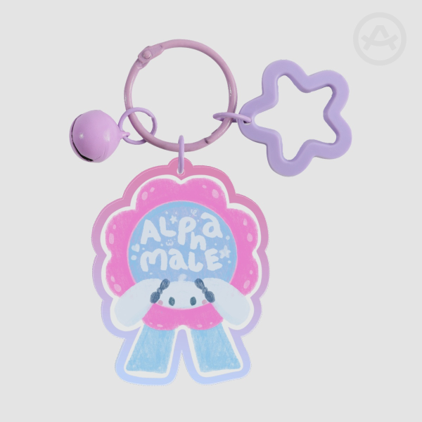 Alpha Male Cute Dog Inspired Acrylic Keychains