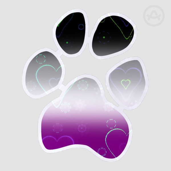 Asexual Paw | Die Cut Stickers