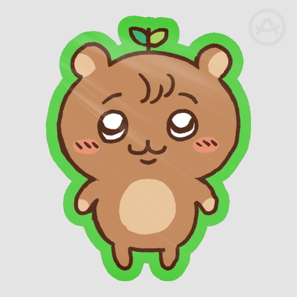 Ateez Aniteez Die Cut Sticker Jjongbear