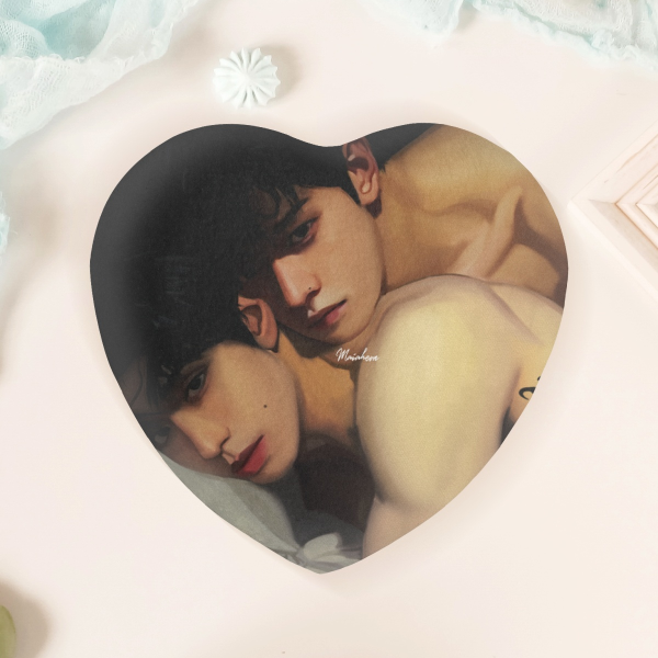 Minsung Heart Shape Plush Badge