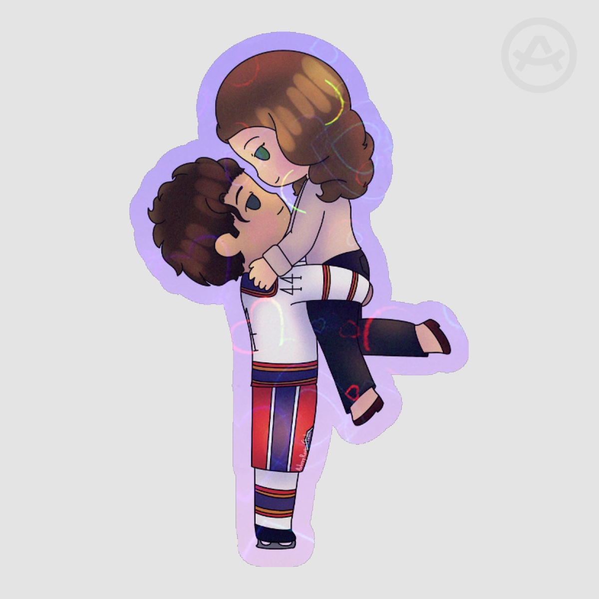 Off Campus series Hannah and Garrett Die Cut Stickers