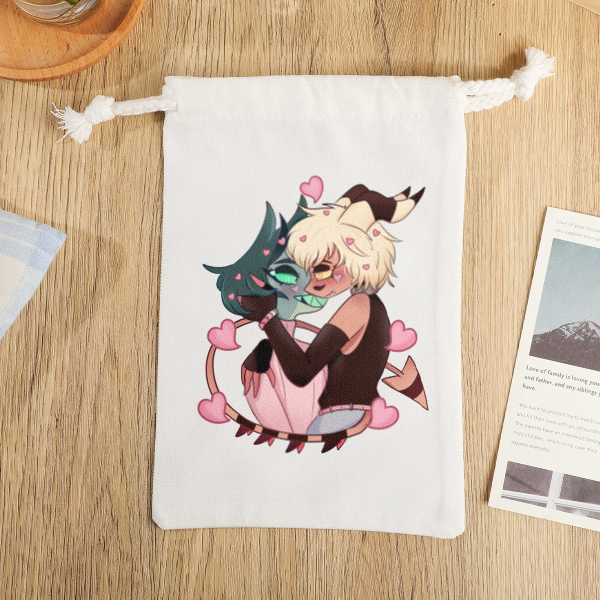 Straz | Chaz and Striker drawstring pouch - Helluva boss