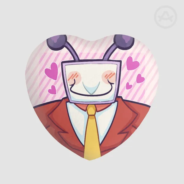 Tenna TV Wife Plush Heart Pin