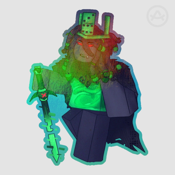 1x1x1x1 -- Rainbow holographic sticker