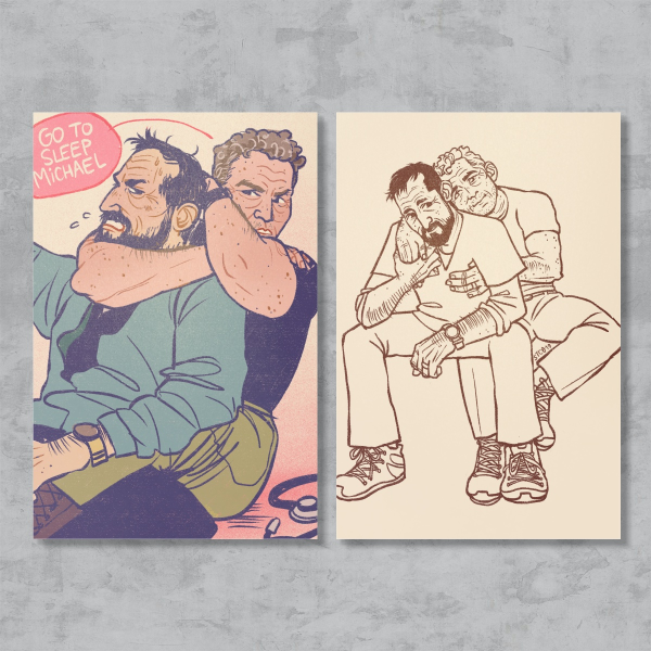 "Headlock & hugs (rabbot edition)" Postcards