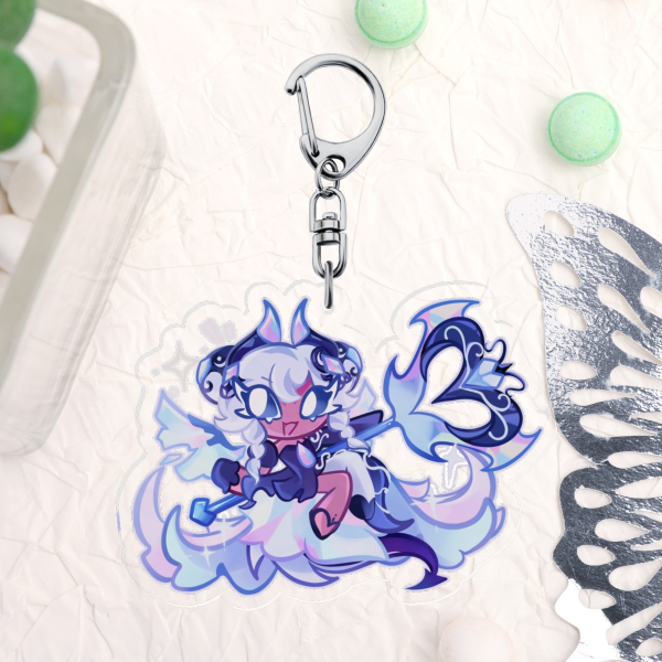 Lychee Dragon Cookie Clear Acrylic Keychains