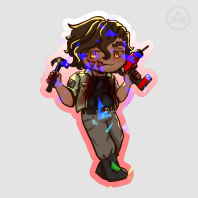 Strade Chibi sticker (evil!!)