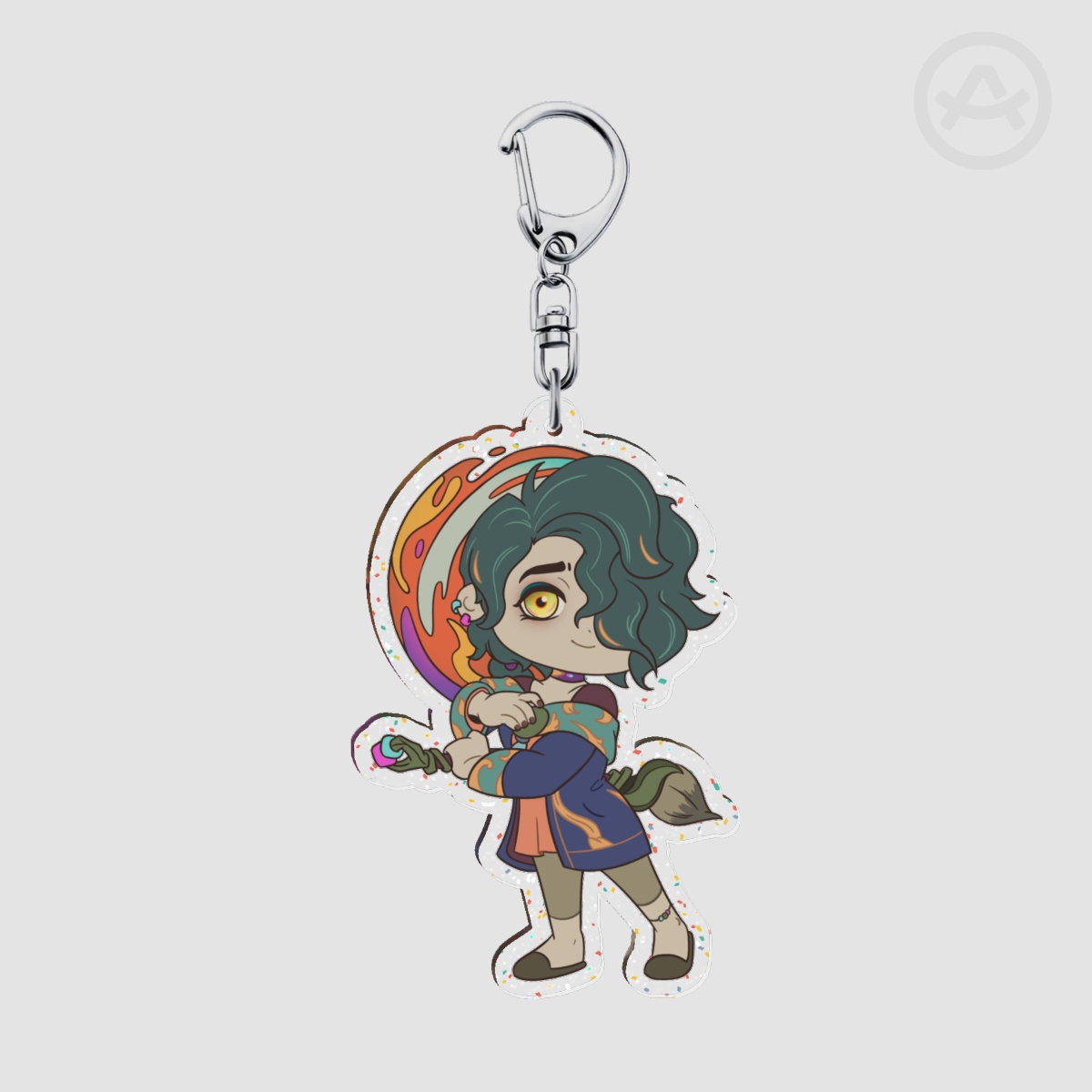 (7.3cm) Hwei Glitter Acrylic Keychain