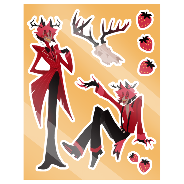 Alastor stickers sheet