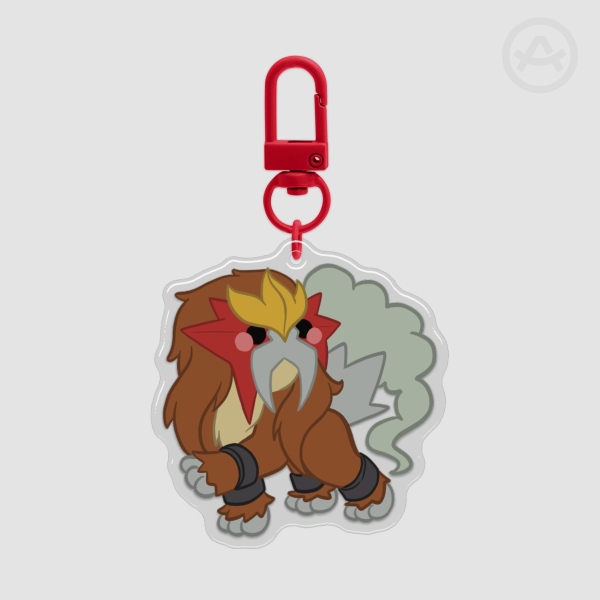 Entei Epoxy Clear Acrylic Keychain