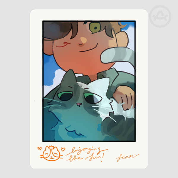 Scar and Jellie Polaroid Sticker
