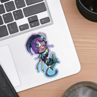 Kooji (Jester ver.) Colored Edge Die Cut Stickers