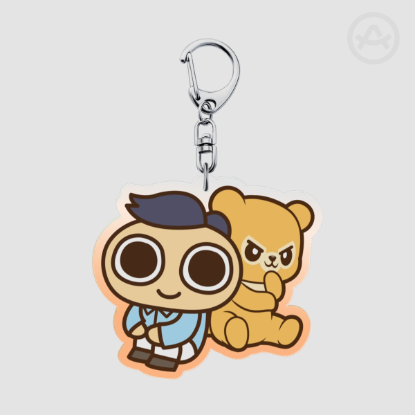 🌟 Simple Town Cute Eggy & Bibabu Acrylic Keychain