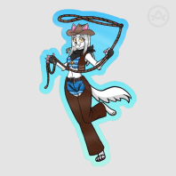 Cow Girl Isa Stickers