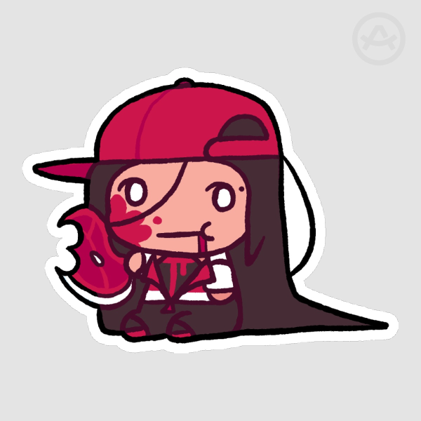 Yi Xi Fat and Greedy Die Cut Sticker