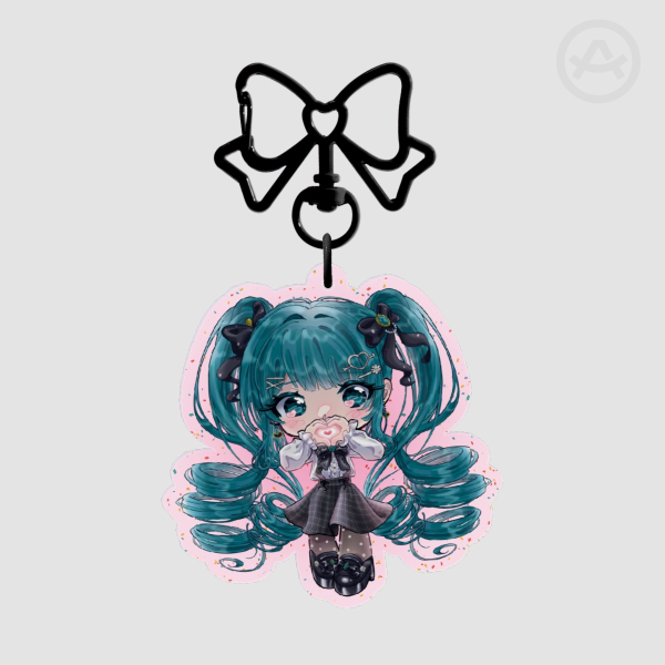 Hana Shower Miku ~ Jirai kei Miku ♡ glitter acrylic keychain
