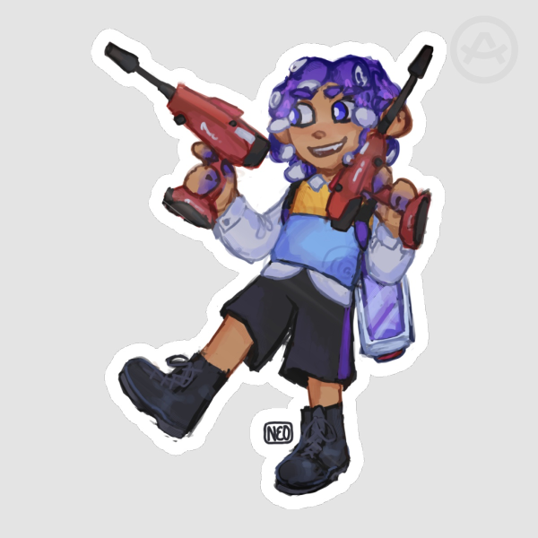 Splatoon Dualie Squelcher Octoling Sticker
