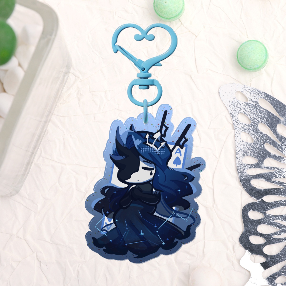 [Library of Ruina] Knight of Despair Translucent Glitter Keychain