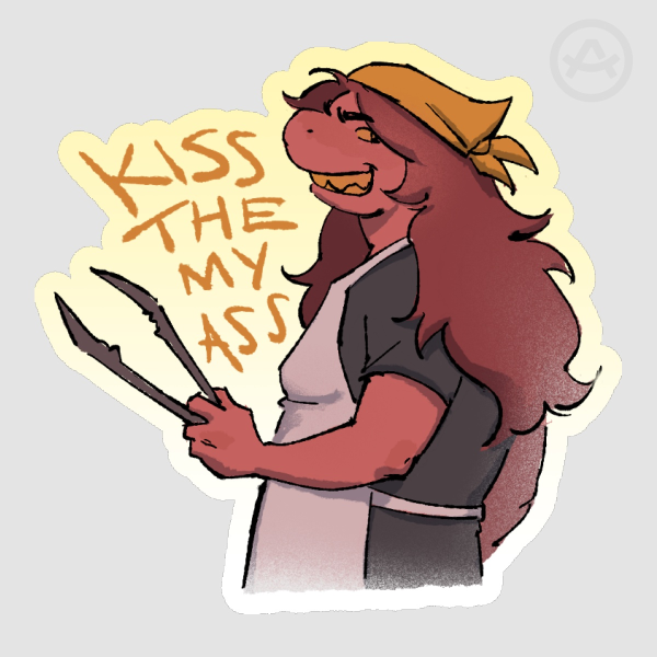 Kiss The My Ass Sticker