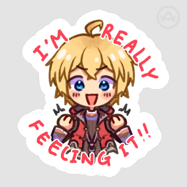 Shulk "Feeling it!" Sticker