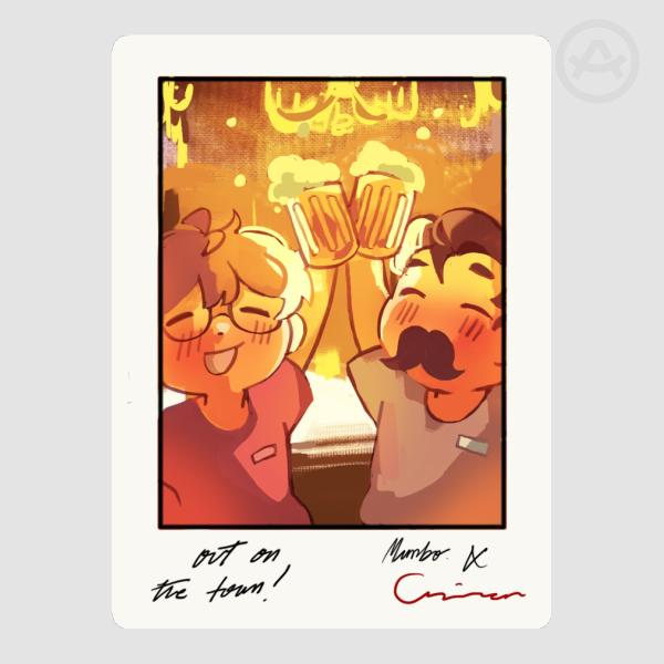 Grian and Mumbo Polaroid Sticker